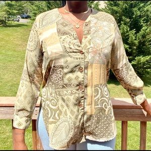 Vintage Button Shirt earthtones